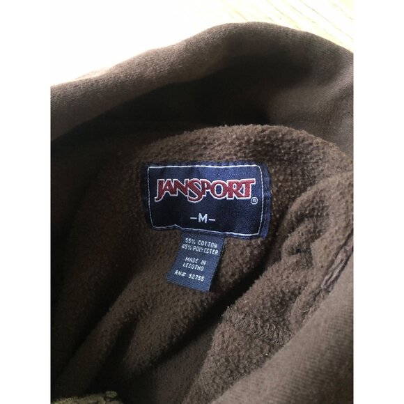 JANSPORT- WOMENS BROWN LONG SLEEVE KANGAROO POCKET PULLOVER HOODIE SIZE MEDIUM - Picture 3 of 6